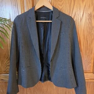 Banana Republic Black and White Checkered Blazer